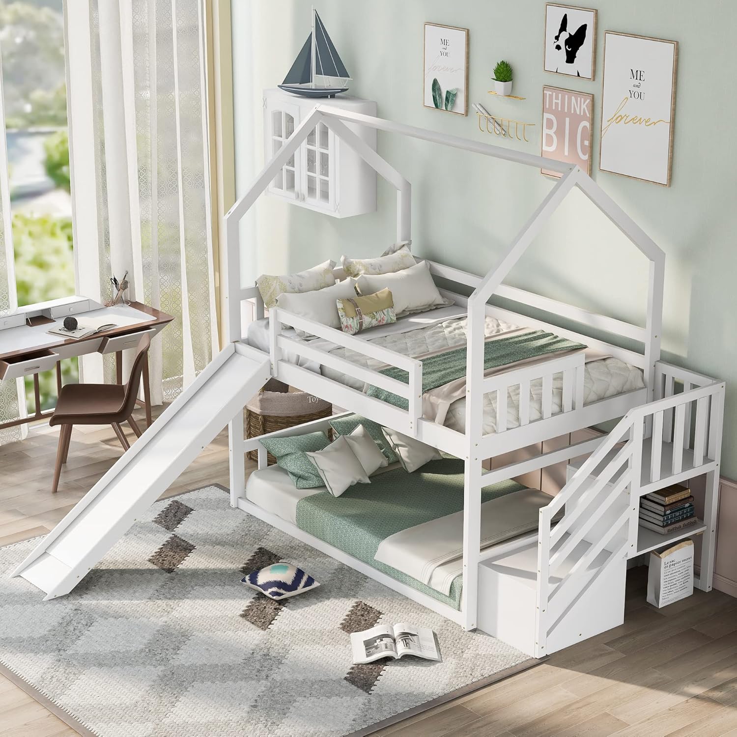 Lit superposé double avec tobo - Bunk Bed With Stairs And Slide avis et prix
