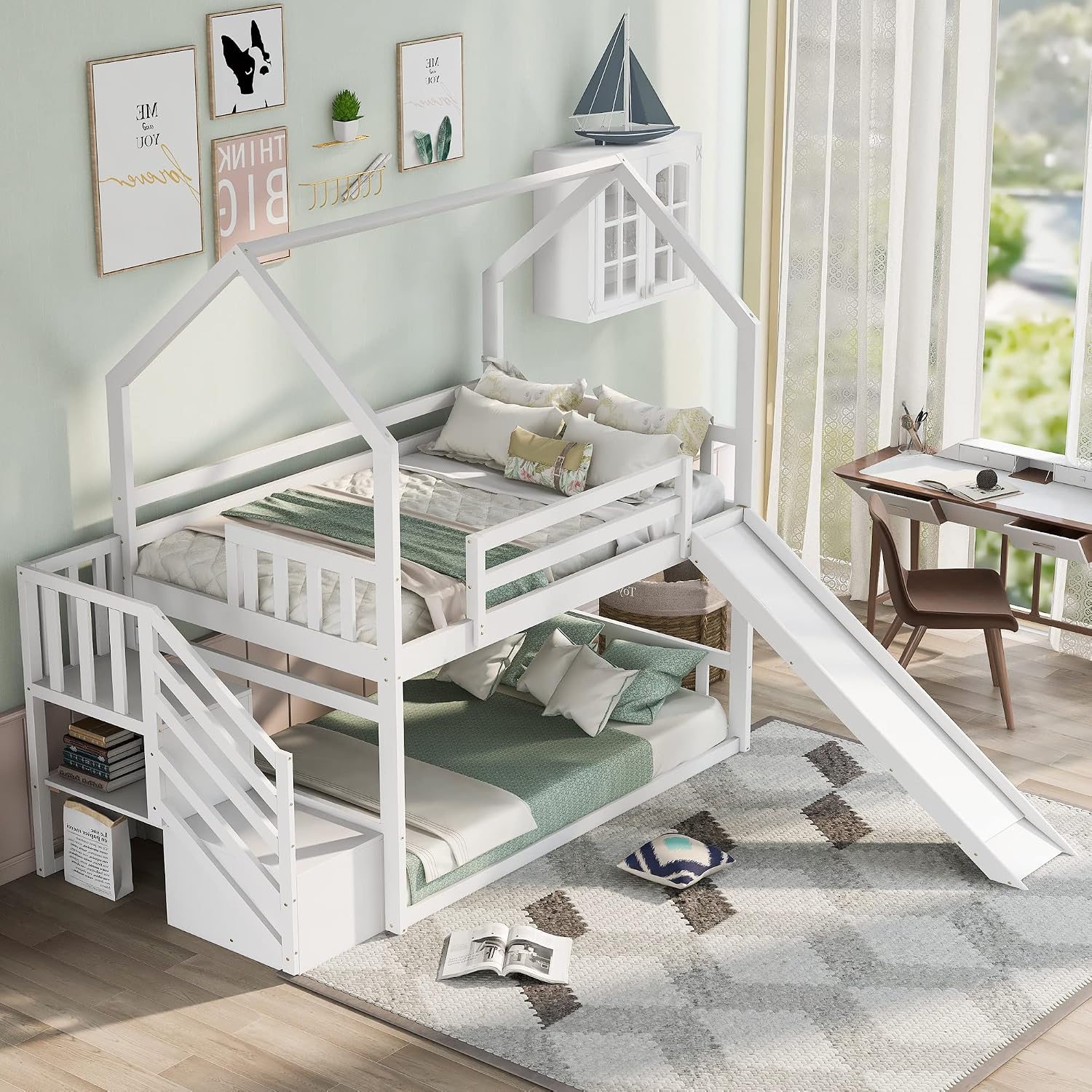 Lit superposé double avec tobo - Bunk Bed With Stairs And Slide avis et prix