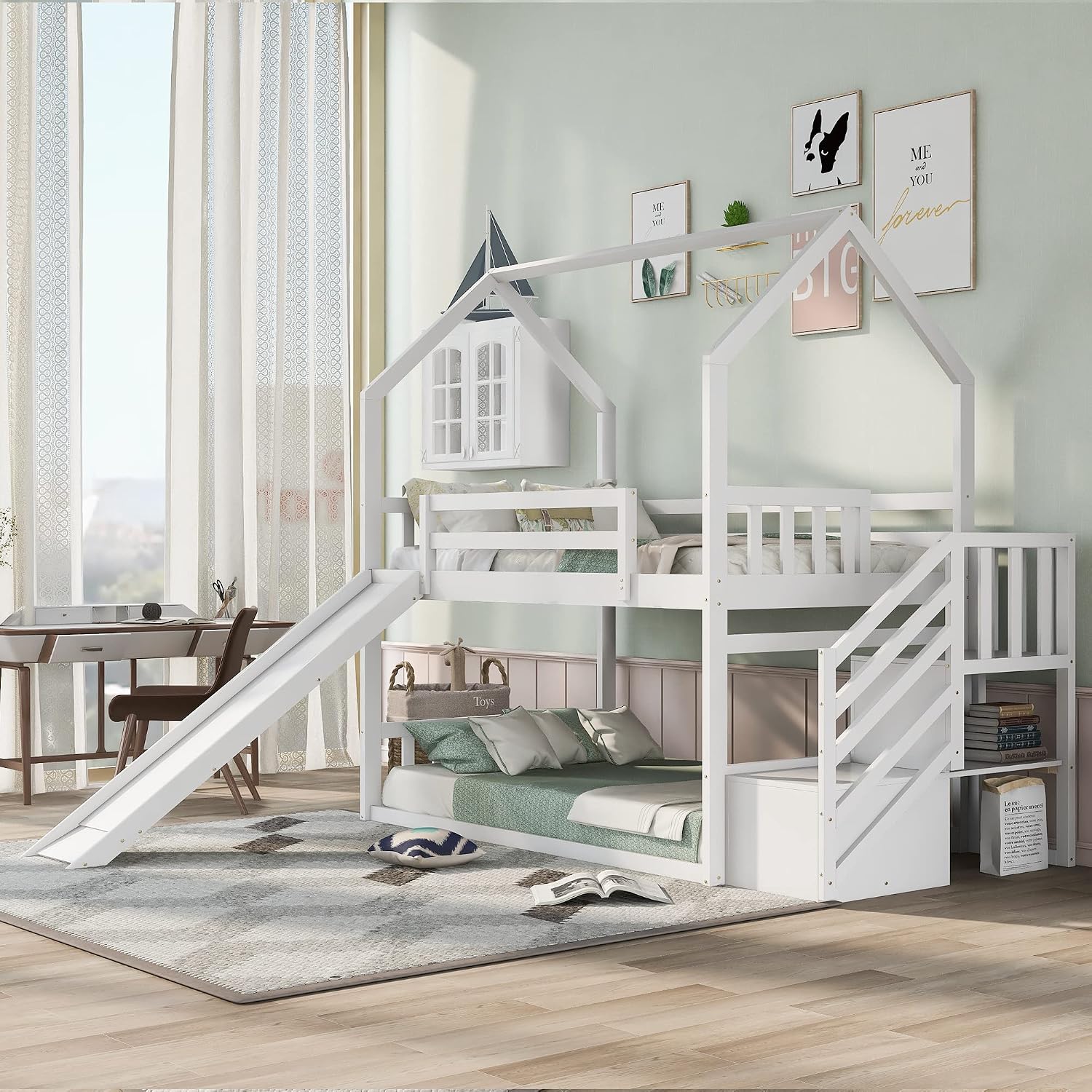 Lit superposé double avec tobo - Bunk Bed With Stairs And Slide avis et prix