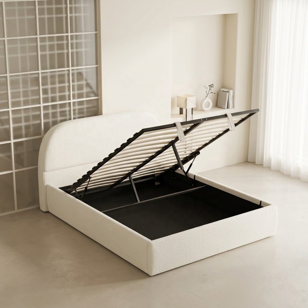 Lit moelleux en coton personna - Gas Lift Storage Bed Hydraulic avis et prix