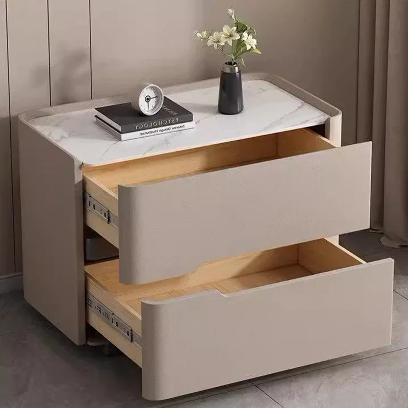 Table de nuit nordique moderne - Solid Wood Nightstand 2 Drawers avis et prix