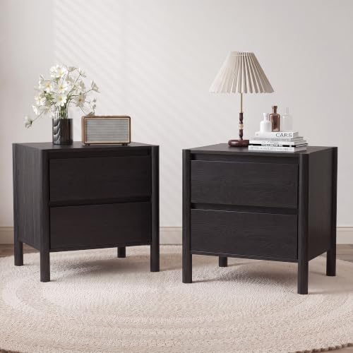 Ensemble de 2 tables de chevet - Solid Wood Nightstand 2 Drawers avis et prix