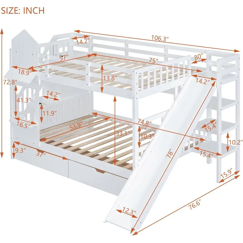 Lit superposé double avec esca - Bunk Bed With Stairs And Slide avis et prix
