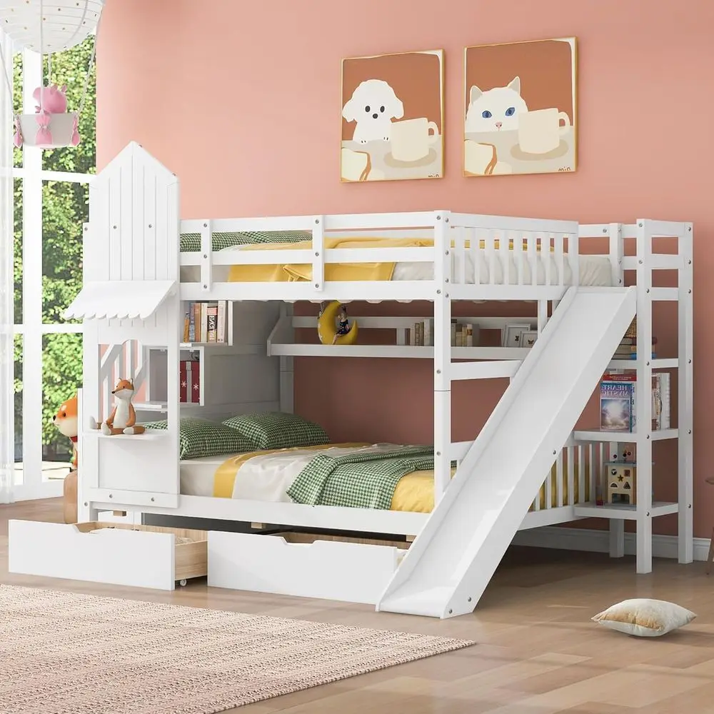 Lit superposé double avec esca - Bunk Bed With Stairs And Slide avis et prix