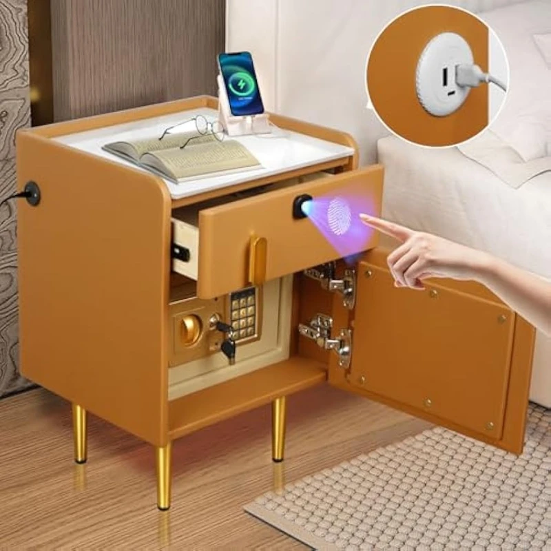 Table de chevet intelligente a - Solid Wood Nightstand 2 Drawers avis et prix