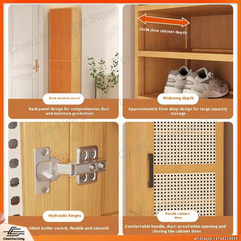 Meuble à chaussures moderne mu - Shoe Rack Cabinet Narrow Entryway avis et prix