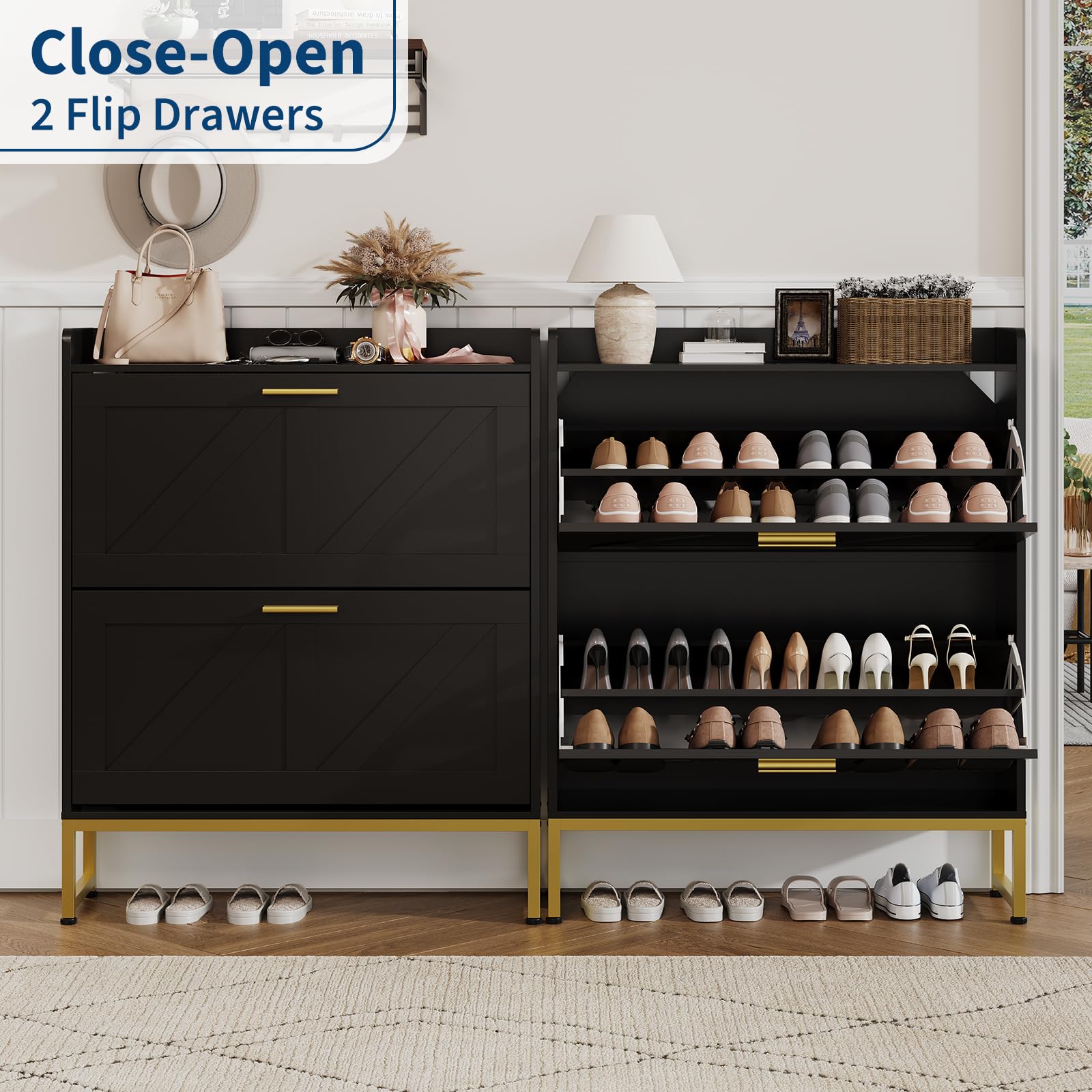 Meuble à chaussures étroit pou - Shoe Rack Cabinet Narrow Entryway avis et prix