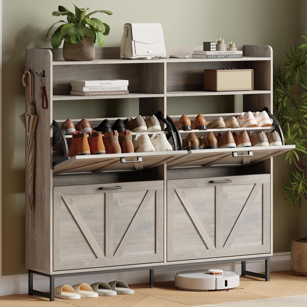 Armoire de rangement pour chau - Shoe Rack Cabinet Narrow Entryway avis et prix