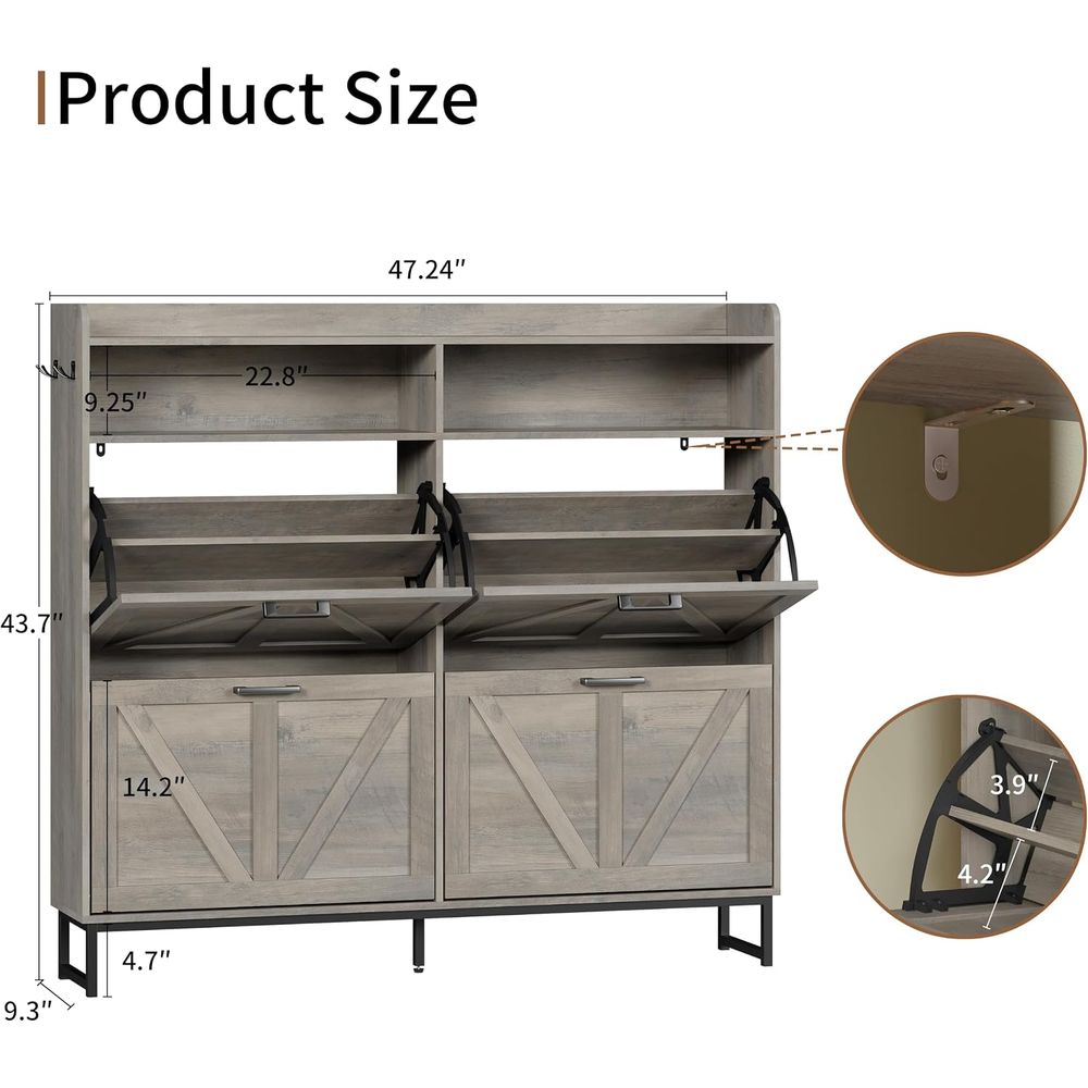 Armoire de rangement pour chau - Shoe Rack Cabinet Narrow Entryway avis et prix
