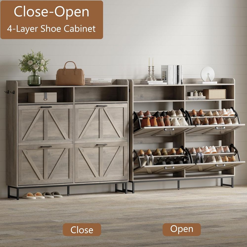 Armoire de rangement pour chau - Shoe Rack Cabinet Narrow Entryway avis et prix