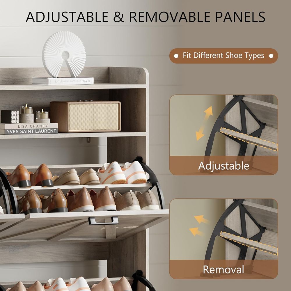 Armoire de rangement pour chau - Shoe Rack Cabinet Narrow Entryway avis et prix