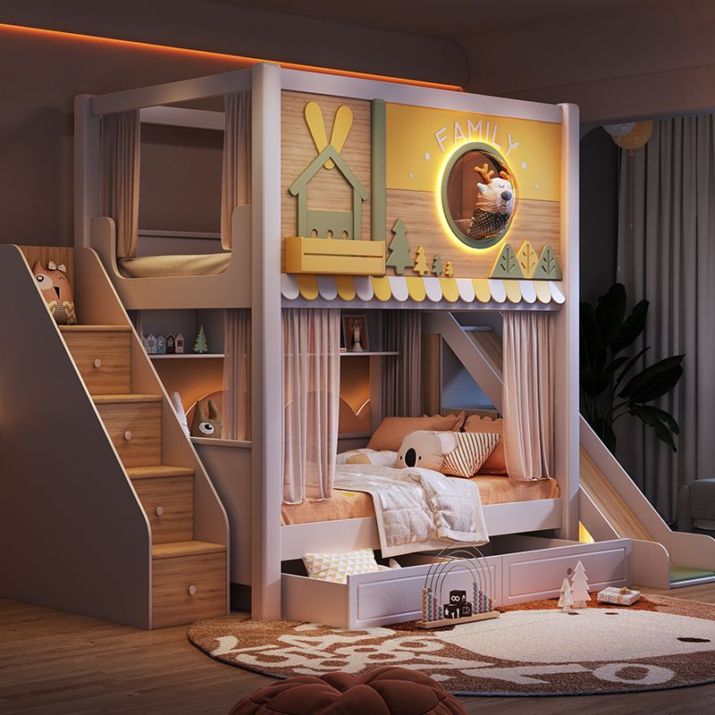 Lit superposé moderne sur le t - Bunk Bed With Stairs And Slide avis et prix