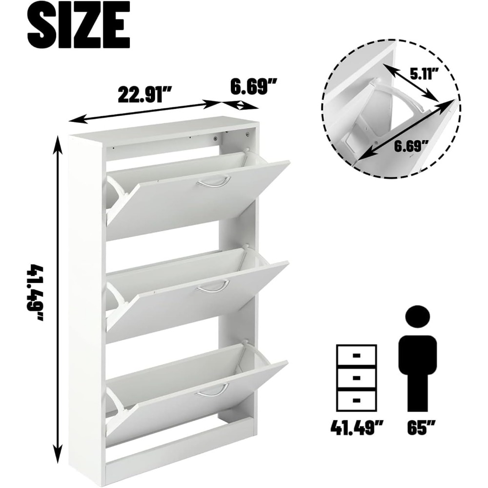 Meuble à chaussures étroit pou - Shoe Rack Cabinet Narrow Entryway avis et prix