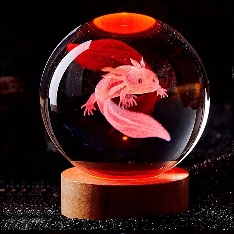 Axolotl – boule de cristal gra - Floating Nightstand With Led Light avis et prix