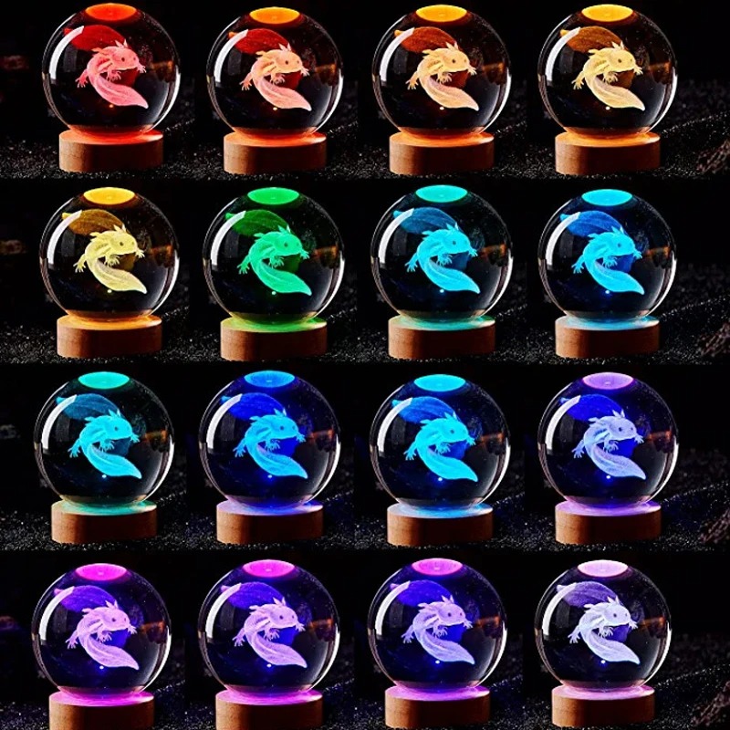 Axolotl – boule de cristal gra - Floating Nightstand With Led Light avis et prix