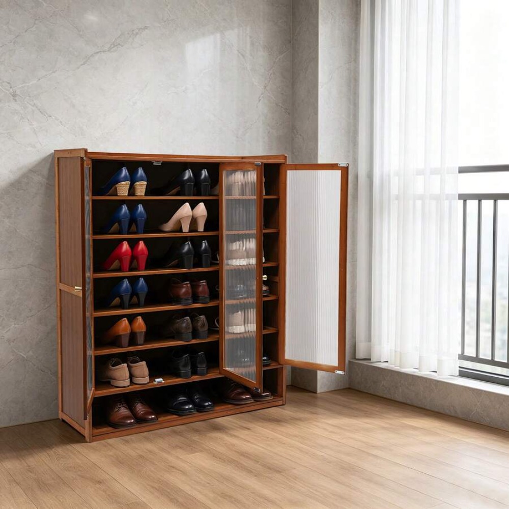 Meuble à chaussures 8 niveaux, - Shoe Rack Cabinet Narrow Entryway avis et prix