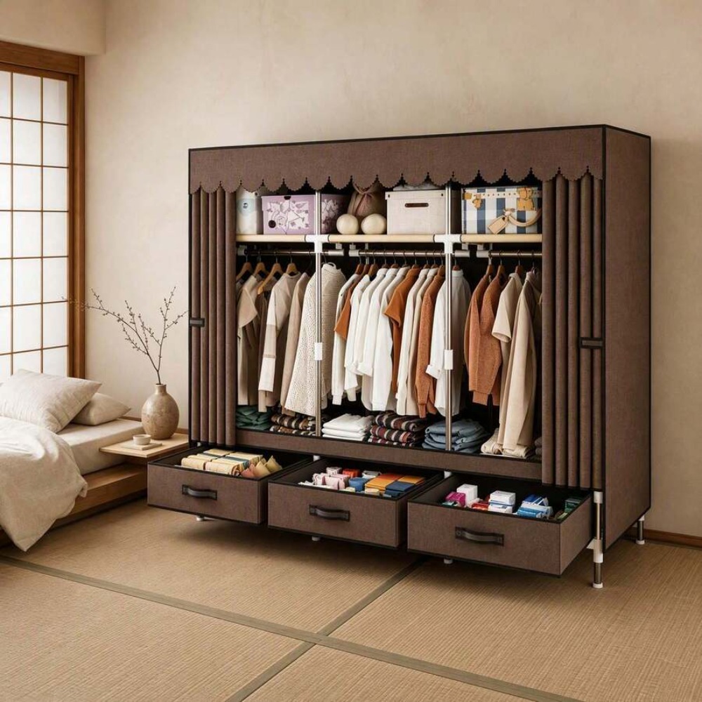 Armoire portable avec cadre en - Wardrobe Closet Portable Fabric Cover avis et prix