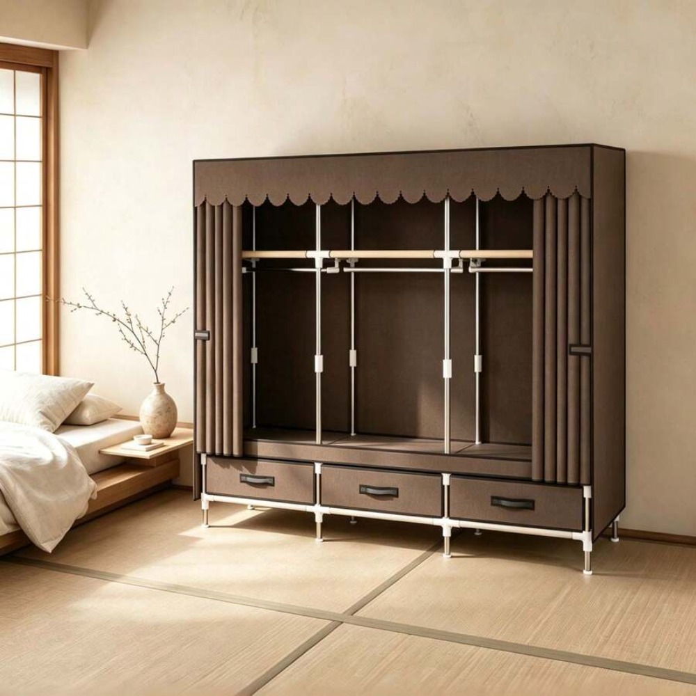 Armoire portable avec cadre en - Wardrobe Closet Portable Fabric Cover avis et prix