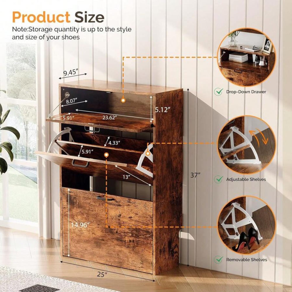 Meuble à chaussures étroit pou - Shoe Rack Cabinet Narrow Entryway avis et prix