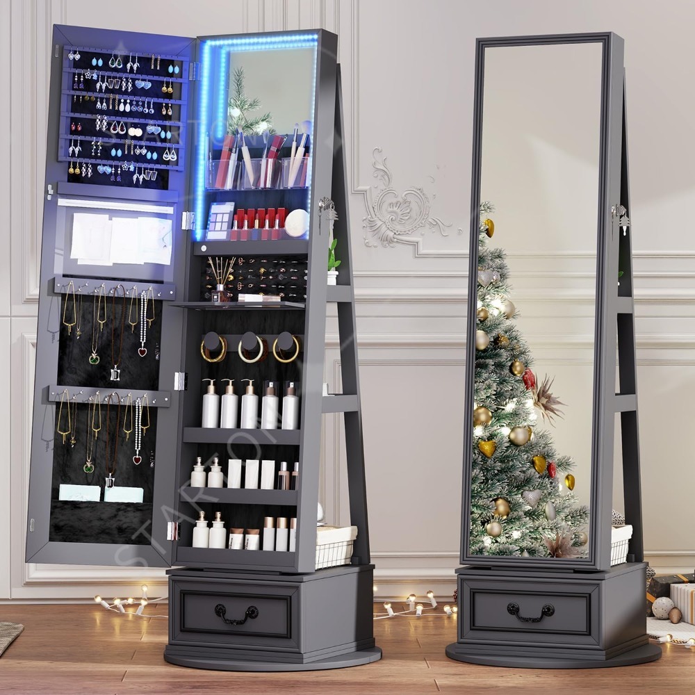 Armoire à bijoux miroir sur pi - Full Length Mirror Jewelry Armoire avis et prix