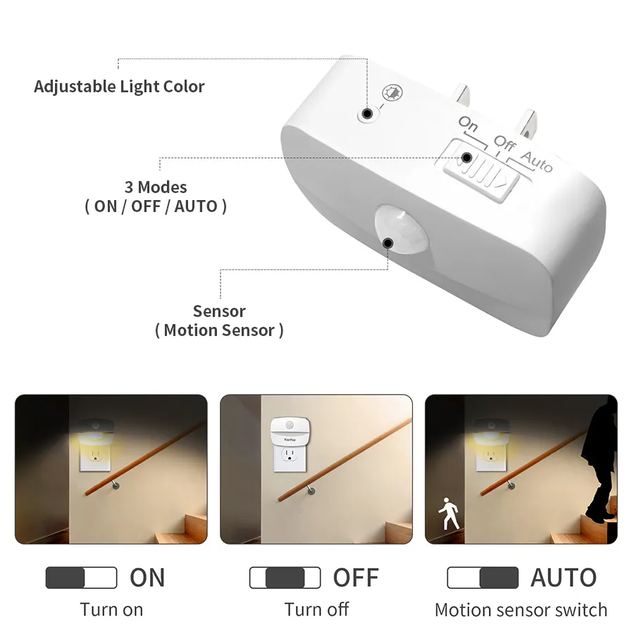 LED veilleuse capteur de mouve - Floating Nightstand With Led Light avis et prix
