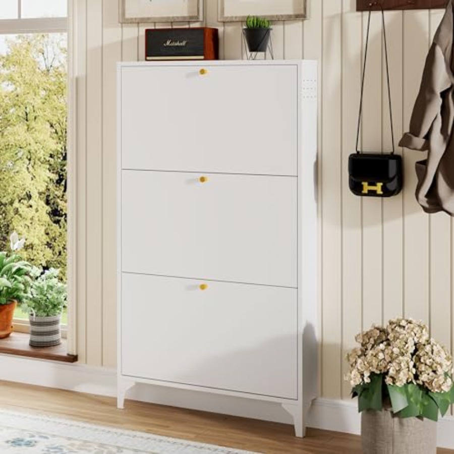 Meuble à chaussures autoportan - Shoe Rack Cabinet Narrow Entryway avis et prix